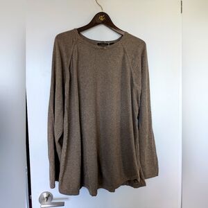 Jeanne Pierre Woman 3X Sweater - Taupe Cotton Knit